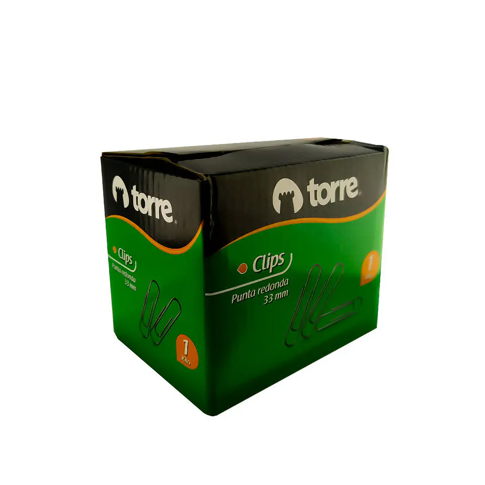 Clips 33 mm 01 kg punta redonda Torre 2