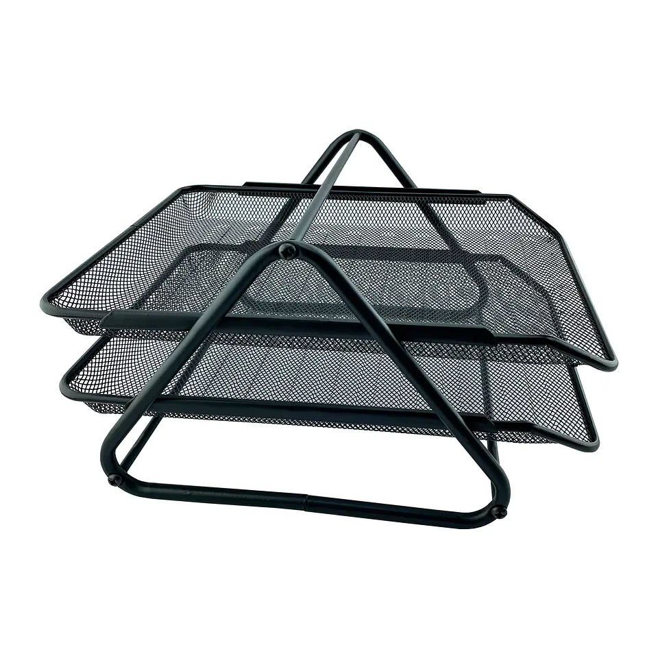 Ordenador documento 02 bandejas metalico 29X35X20CM Durban 1