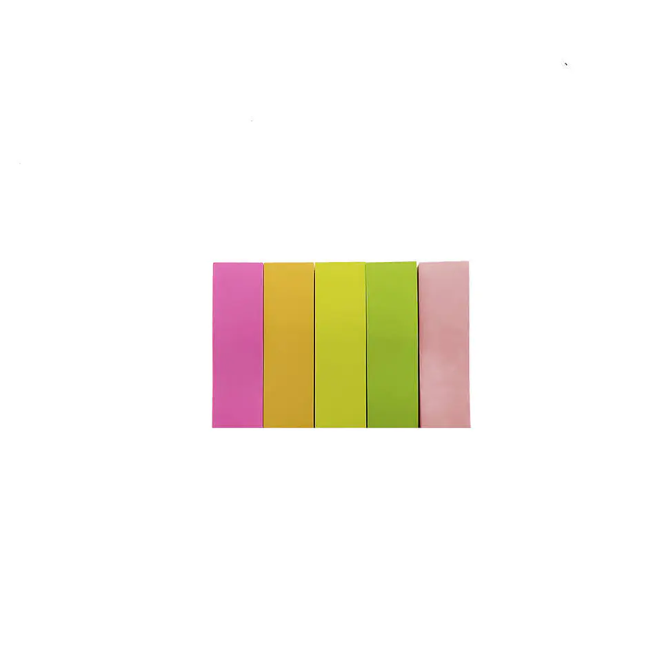 Banderita adhesiva marcadores 05 color 500 hojas 51X15 mm fluor papel Atlantik 2