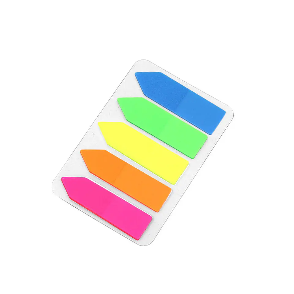 Banderita adhesiva flecha blis 05 color 150 hojas 43X12MM fluor plástico Atlantik 2