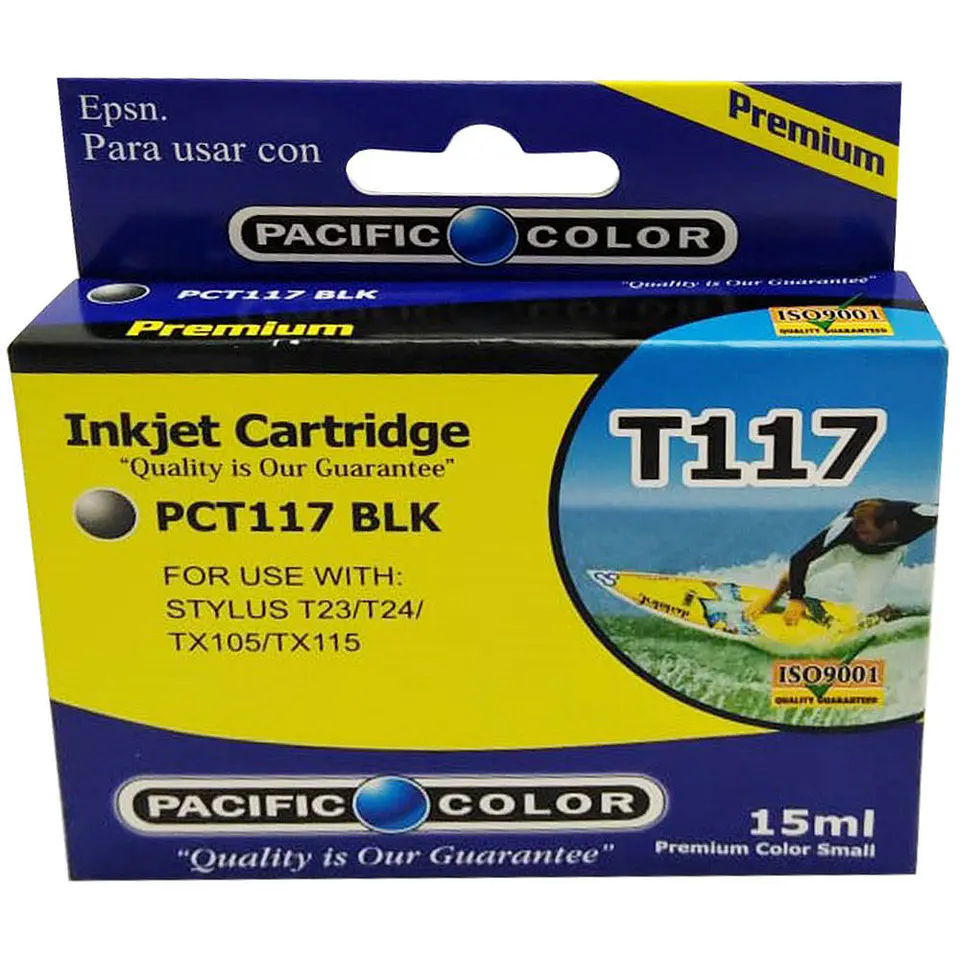 Cartridge epson T117 15ml black pacific color 1