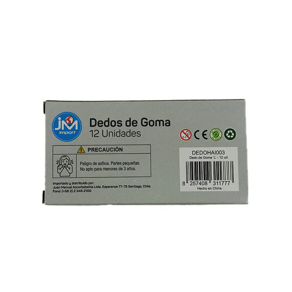 Dedal goma N13 19mm verde 12 u jm 2