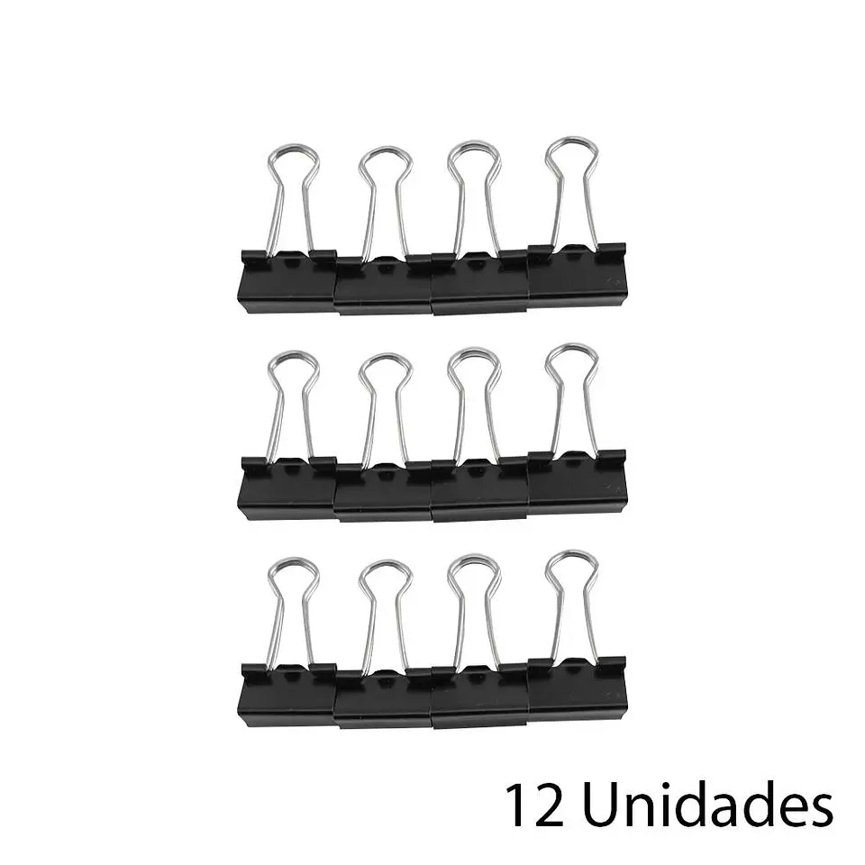 Apretador doble clip 19 mm negro caja 12 u Atlantik 3