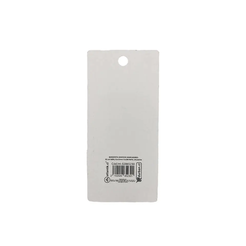 Banderita adhesiva marcadores 05 color 500 hojas 51X15 mm fluor papel Atlantik 3