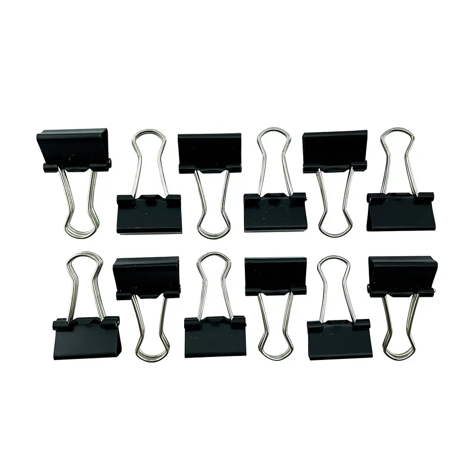 Apretador doble clip 15 mm negro caja 12 u Atlantik 3