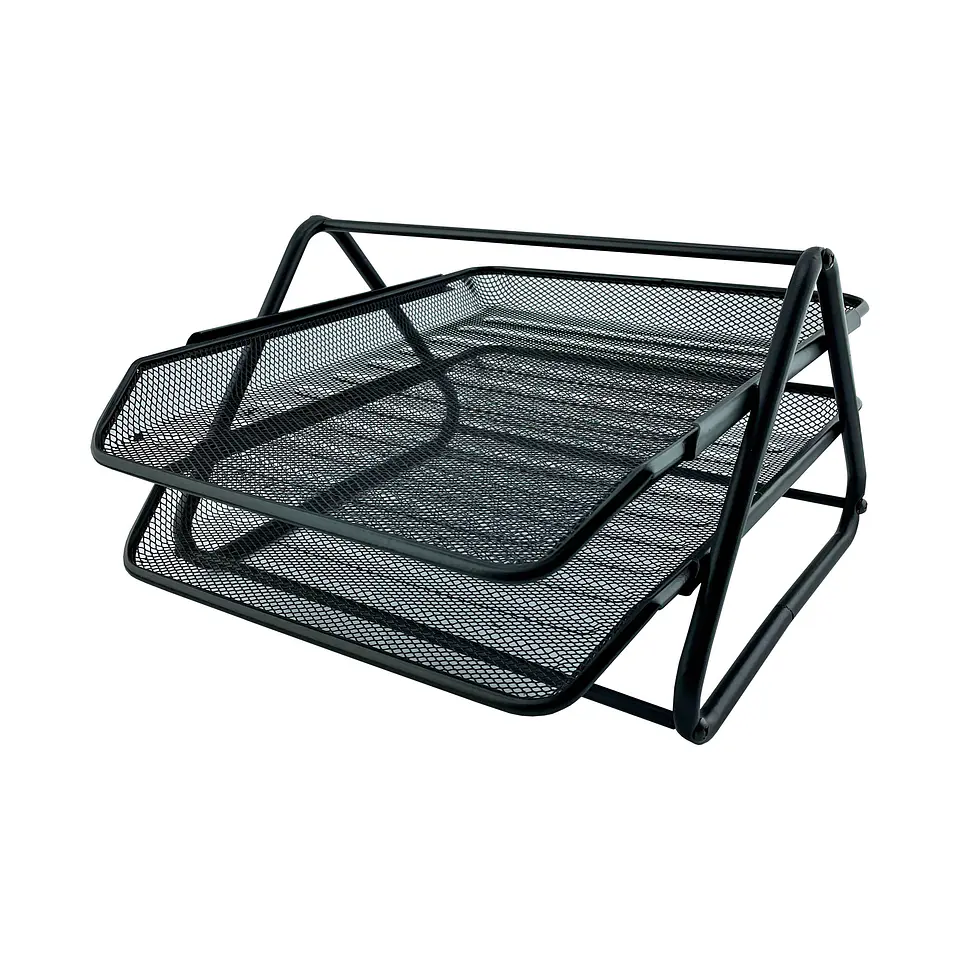Ordenador documento 02 bandejas metalico 29X35X20CM Durban 2