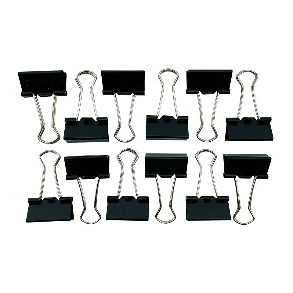 Apretador doble clip 25 mm negro caja 12 u Atlantik 3