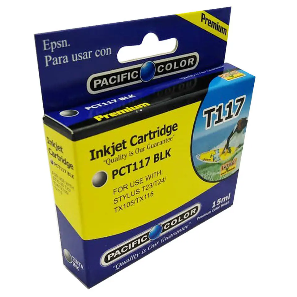 Cartridge epson T117 15ml black pacific color 2