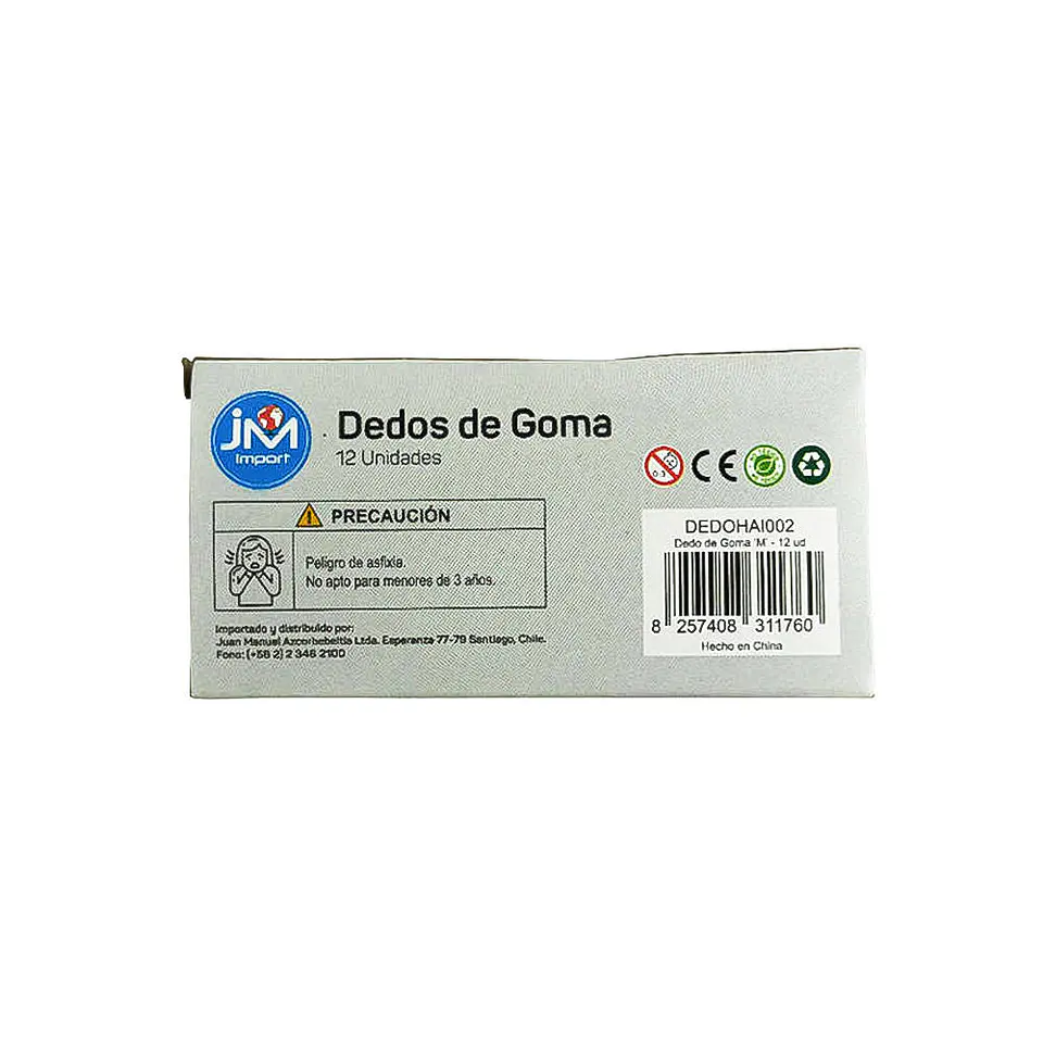 Dedal goma N12 17mm azul 12 u jm 3