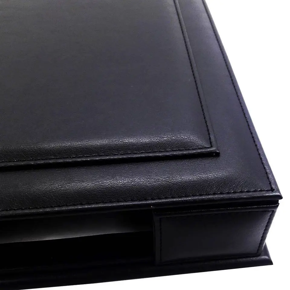 Bandeja de escritorio simple A4 c/tapa ecocuero negro Atlantik 4