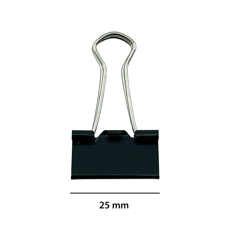 Apretador doble clip 25 mm negro caja 12 u Atlantik 4