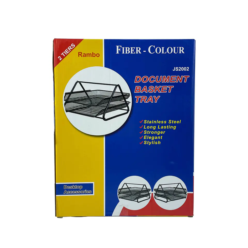 Ordenador documento 02 bandejas metalico 29X35X20CM Durban 3