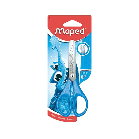 Tijera escolar 13 cm punta redonda blis 01 u essential Maped