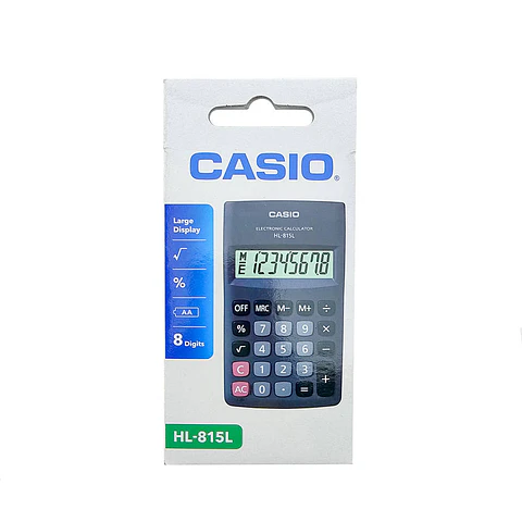 Calculadora bolsillo 08 dig HL-815L-BK Casio