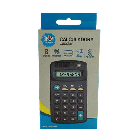 Calculadora bolsillo 08 dig dual power jm
