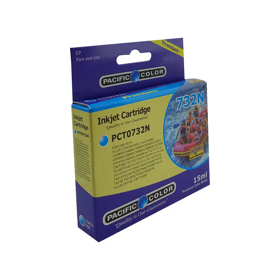 Cartridge epson T0732N 15 ml cyan pacific color 5