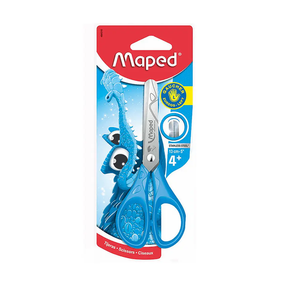 Tijera escolar 13 cm para zurdos punta redonda blis 01 u essential Maped 2