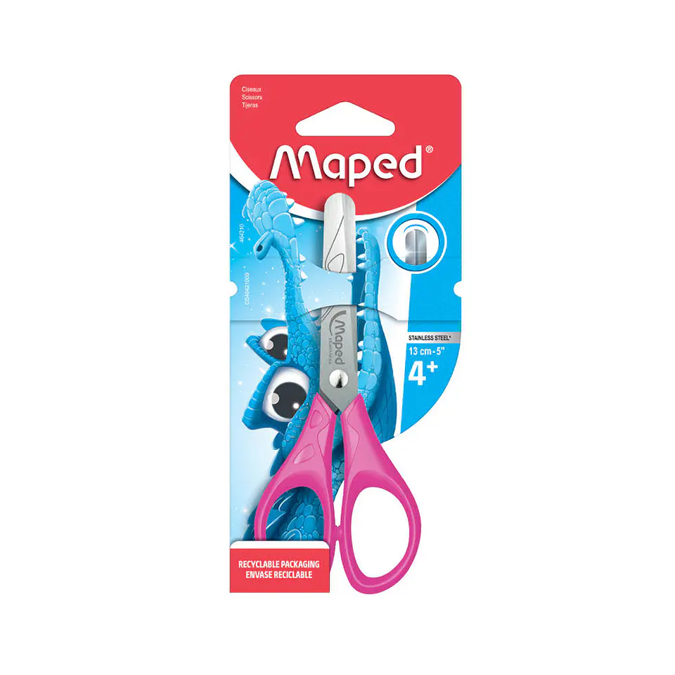 Tijera escolar 13 cm punta redonda blis 01 u essential Maped 2