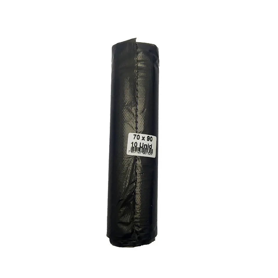 Bolsa basura 070X090 cm 25 mic mediana 10 u negra plástico ecologico nacional 1