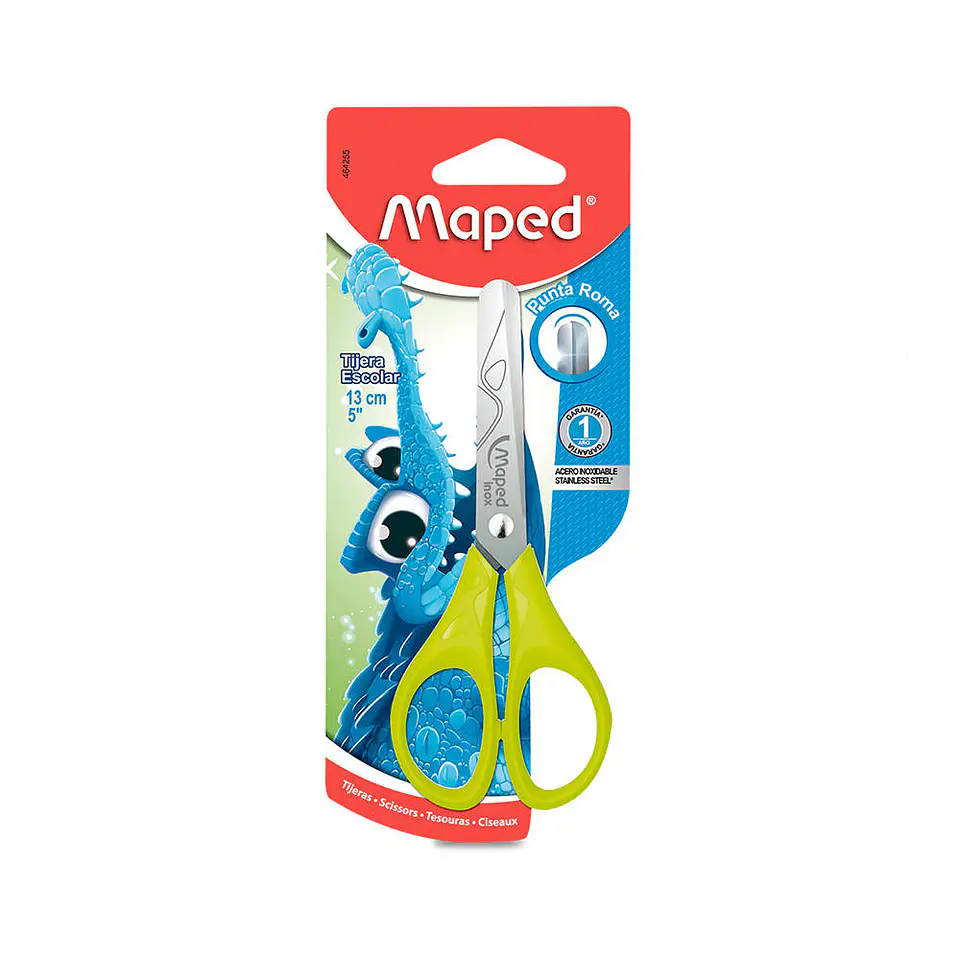 Tijera escolar 13 cm punta redonda blis 01 u essential Maped 3