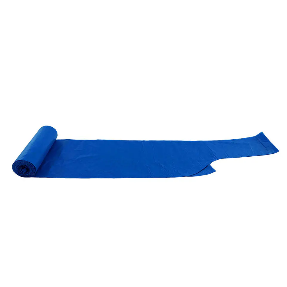 Bolsa basura 050X065 cm 15 mic 10 u azul con asas virutex 3