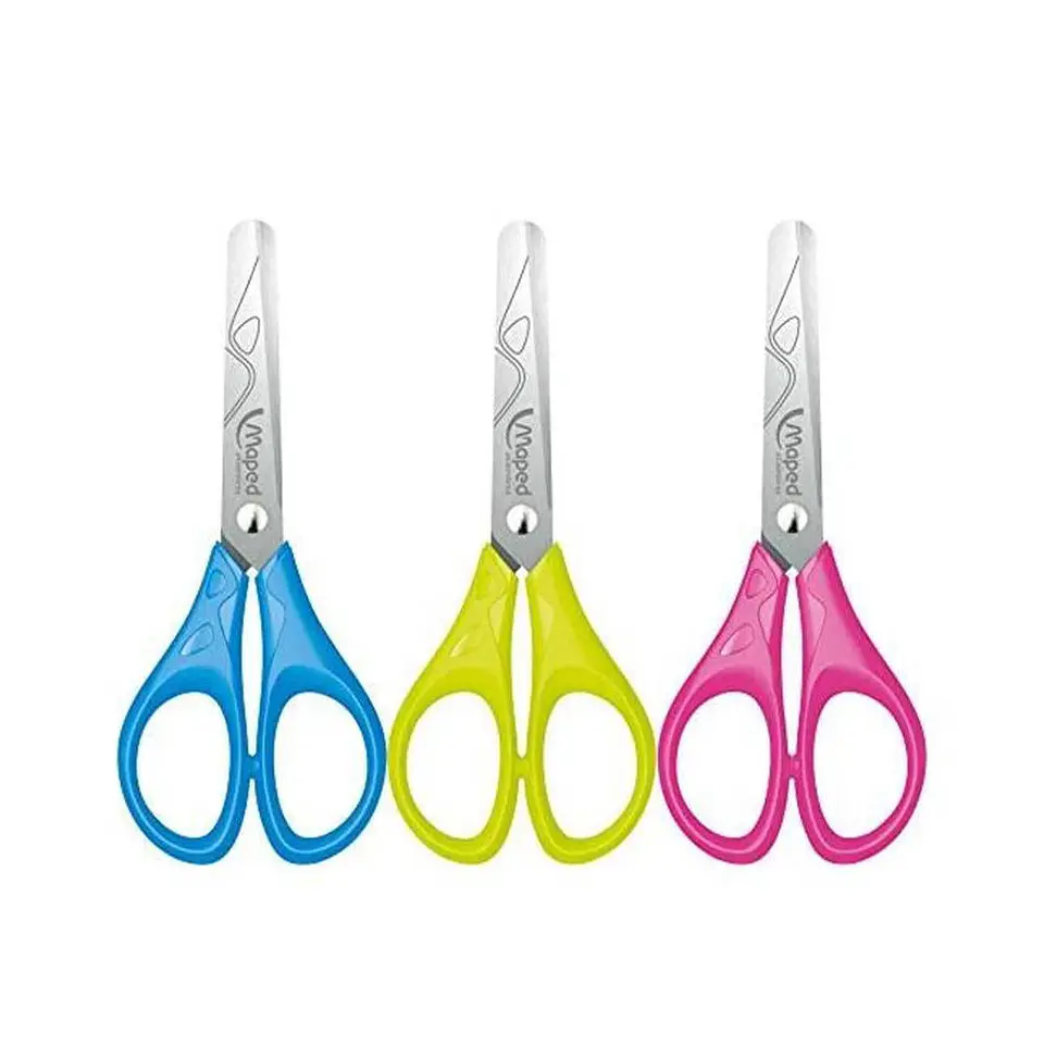 Tijera escolar 13 cm punta redonda blis 01 u essential Maped 4