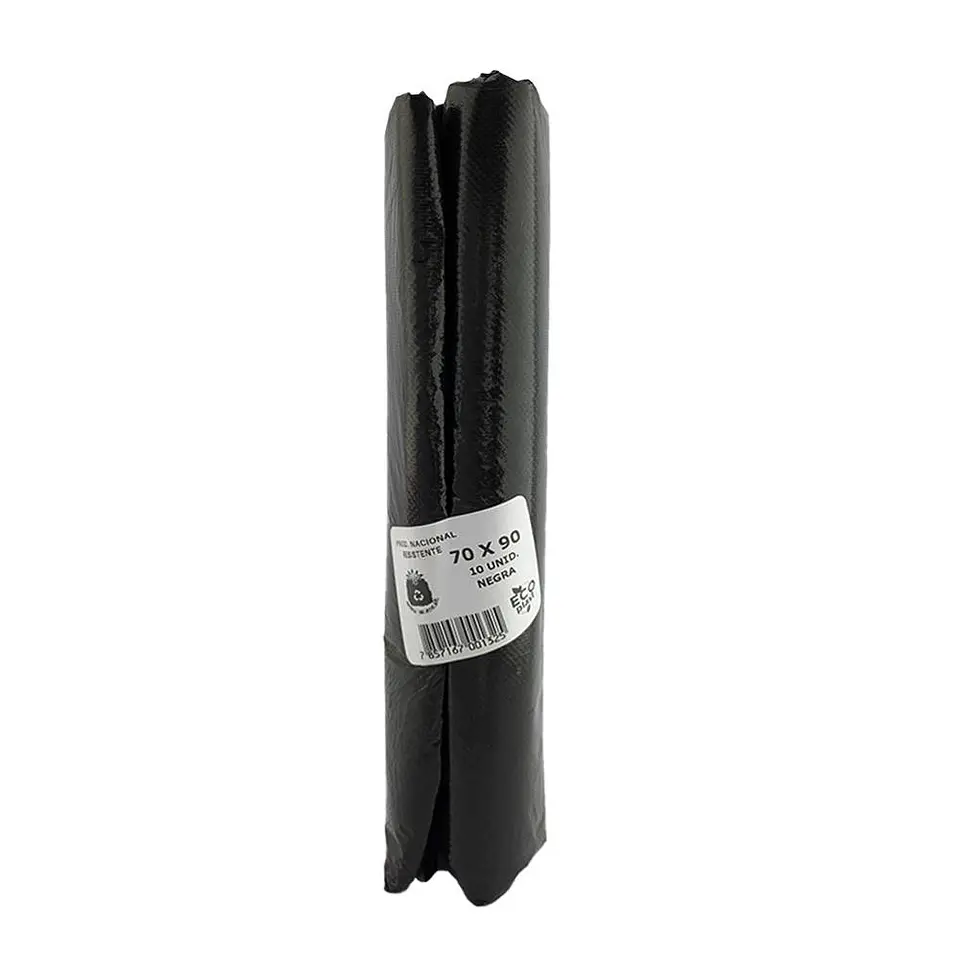 Bolsa basura 070X090 cm 25 mic mediana 10 u negra plástico ecologico nacional 4
