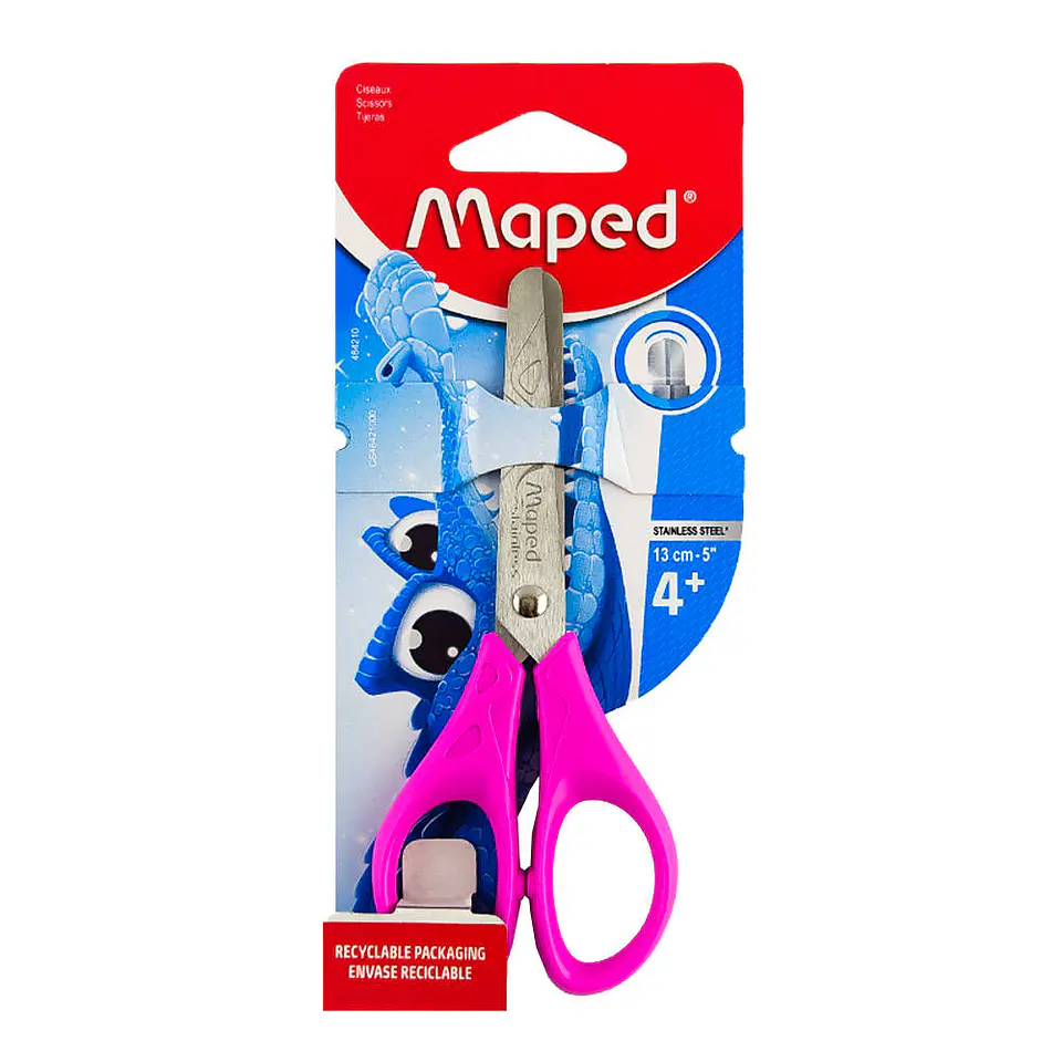 Tijera escolar 13 cm punta redonda blis 01 u essential Maped 5