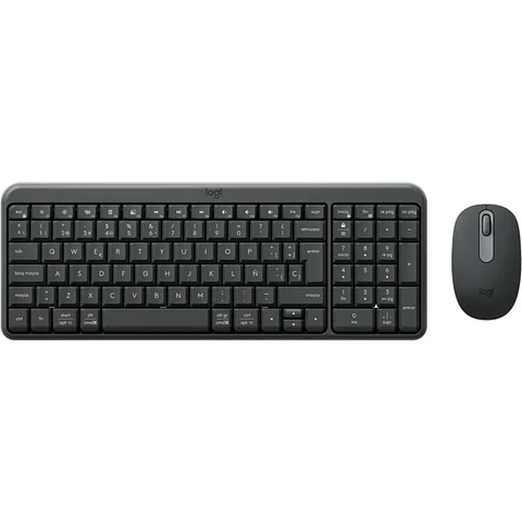 Kit Teclado Mouse Inalámbrico Logitech MK250 Compact, Qwerty Bluetooth Grafito
