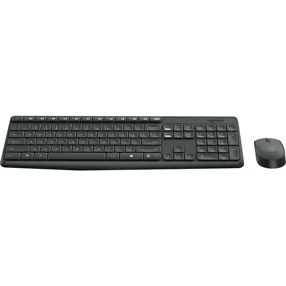Kit Teclado Mouse Inalámbrico Logitech MK235, (KB Esp) óptico 1000dpi USB Negro 1