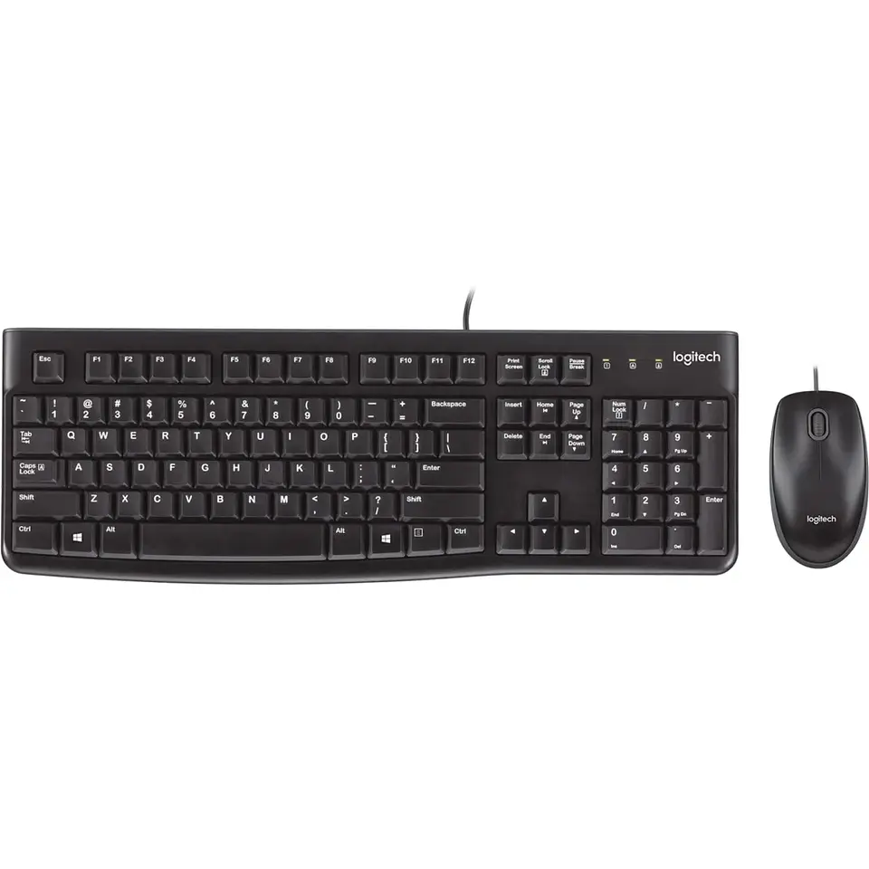 Kit Teclado Mouse Alámbrico Logitech MK120 Interfaz USB Color Negro 1