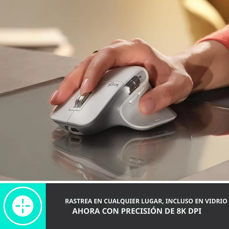 Mouse Inalámbrico Logitech MX Master 3s Óptico 8000DPI 7 Botones Bluetooth Negro 2