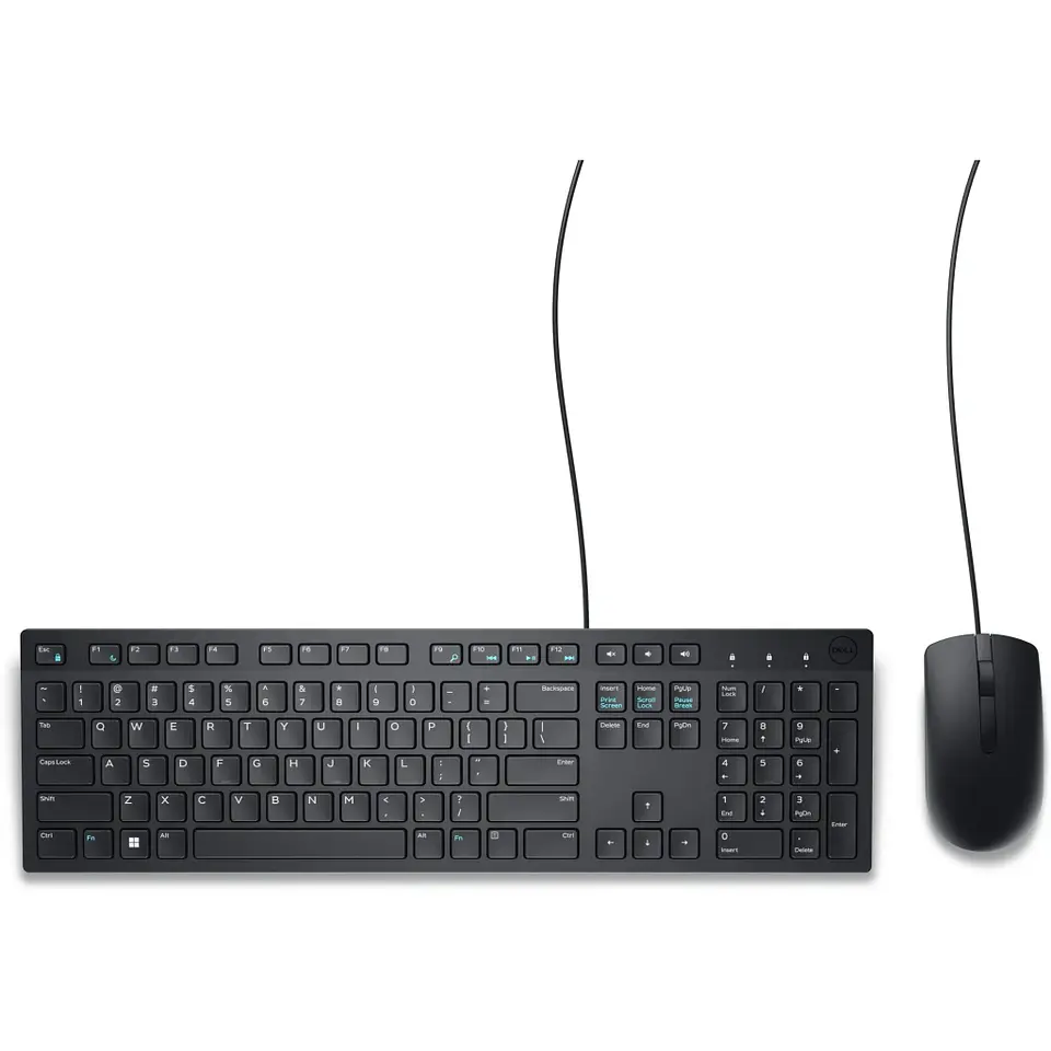 Kit Teclado Mouse Alámbrico Dell KM300C Conectividad USB Cable 1.8 mts Negro 2