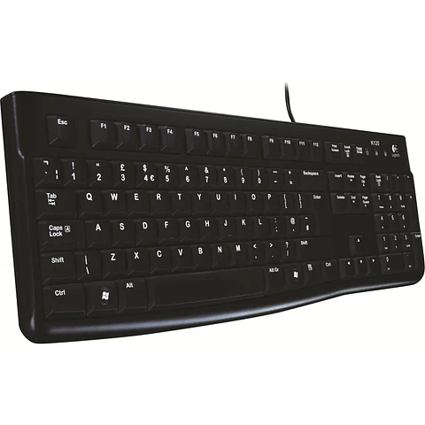 Teclado Alámbrico Logitech K120, Silencioso Antiderrame USB Español Color Negro