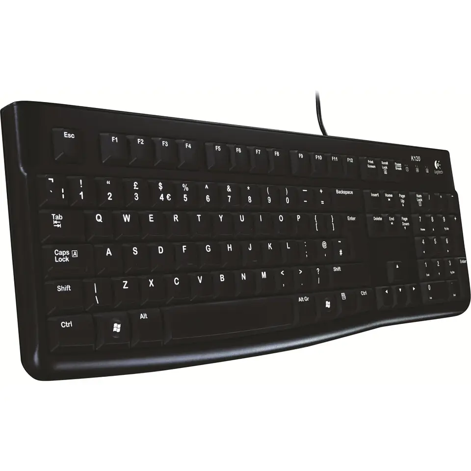 Teclado Alámbrico Logitech K120, Silencioso Antiderrame USB Español Color Negro 1