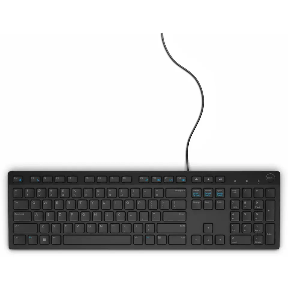 Kit Teclado Mouse Alámbrico Dell KM300C Conectividad USB Cable 1.8 mts Negro 3