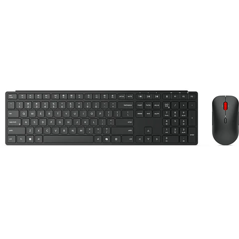 Kit Teclado Mouse Inalámbrico Lenovo Pro 6000, BT5.3 Recep USB-A Español Negro