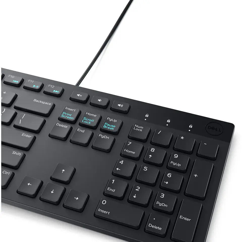 Kit Teclado Mouse Alámbrico Dell KM300C Conectividad USB Cable 1.8 mts Negro 4