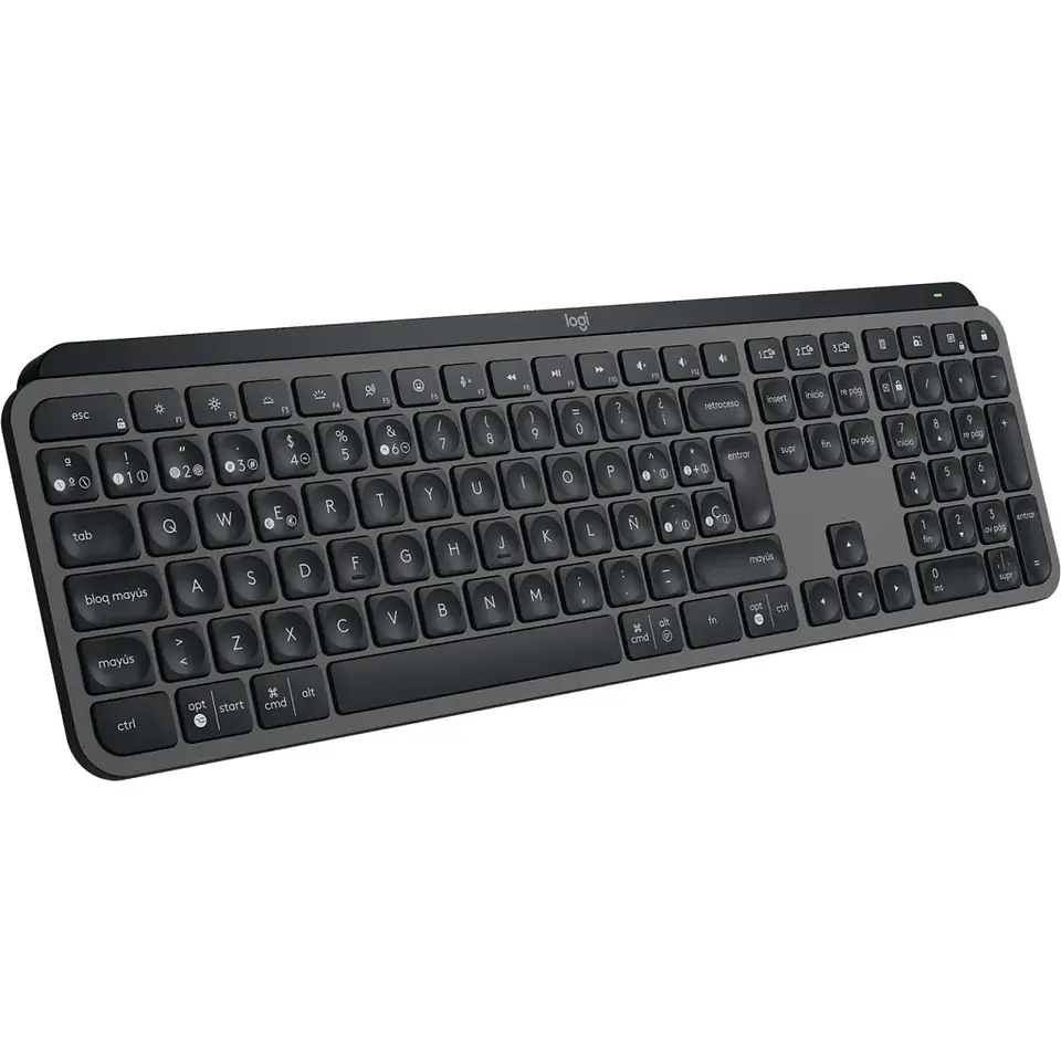 Teclado Inalámbrico Logitech MX Keys S, Bateria Recargable Dongle USB Space gray 3