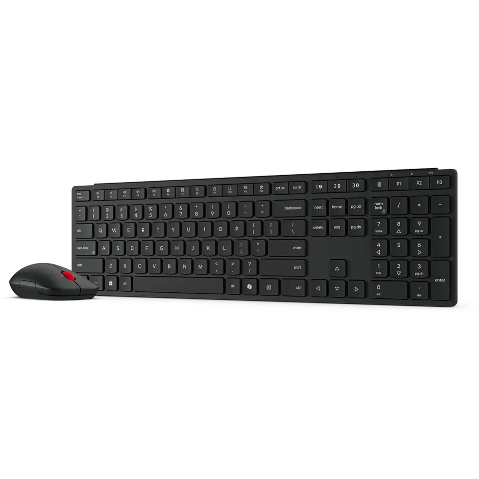 Kit Teclado Mouse Inalámbrico Lenovo Pro 6000, BT5.3 Recep USB-A Español Negro 4