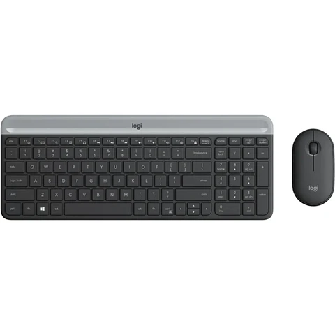 Kit Teclado Mouse Inalámbrico Logitech Slim MK470 2.4Ghz USB Negro