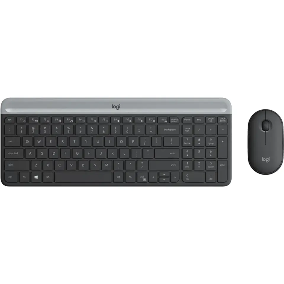 Kit Teclado Mouse Inalámbrico Logitech Slim MK470 2.4Ghz USB Negro 1