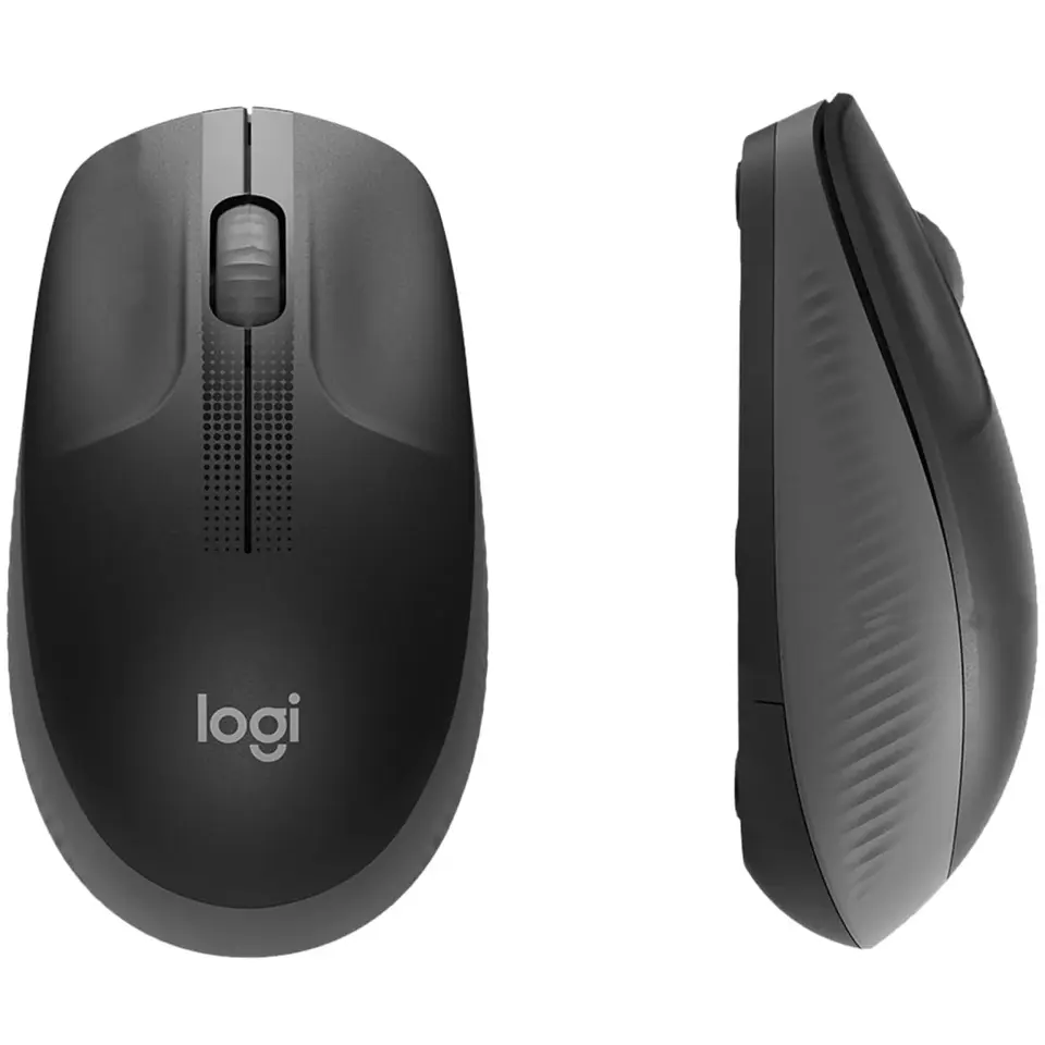 Mouse Inalámbrico Logitech M190 Óptico 1000dpi Ambidiestro 3 botones USB Gris 4