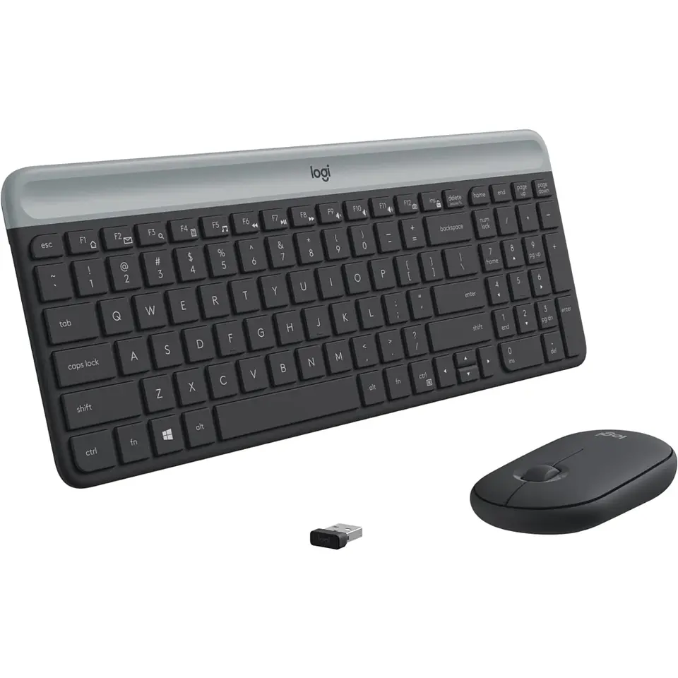 Kit Teclado Mouse Inalámbrico Logitech Slim MK470 2.4Ghz USB Negro 2