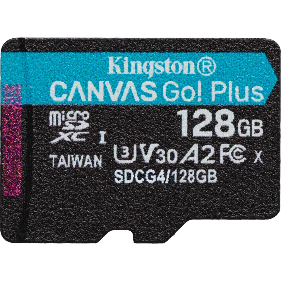 Memoria MicroSDXC 128GB Kingston Canvas Go Plus Cat10 UHS-I U3 V30 A2 Lec200MB/s 2