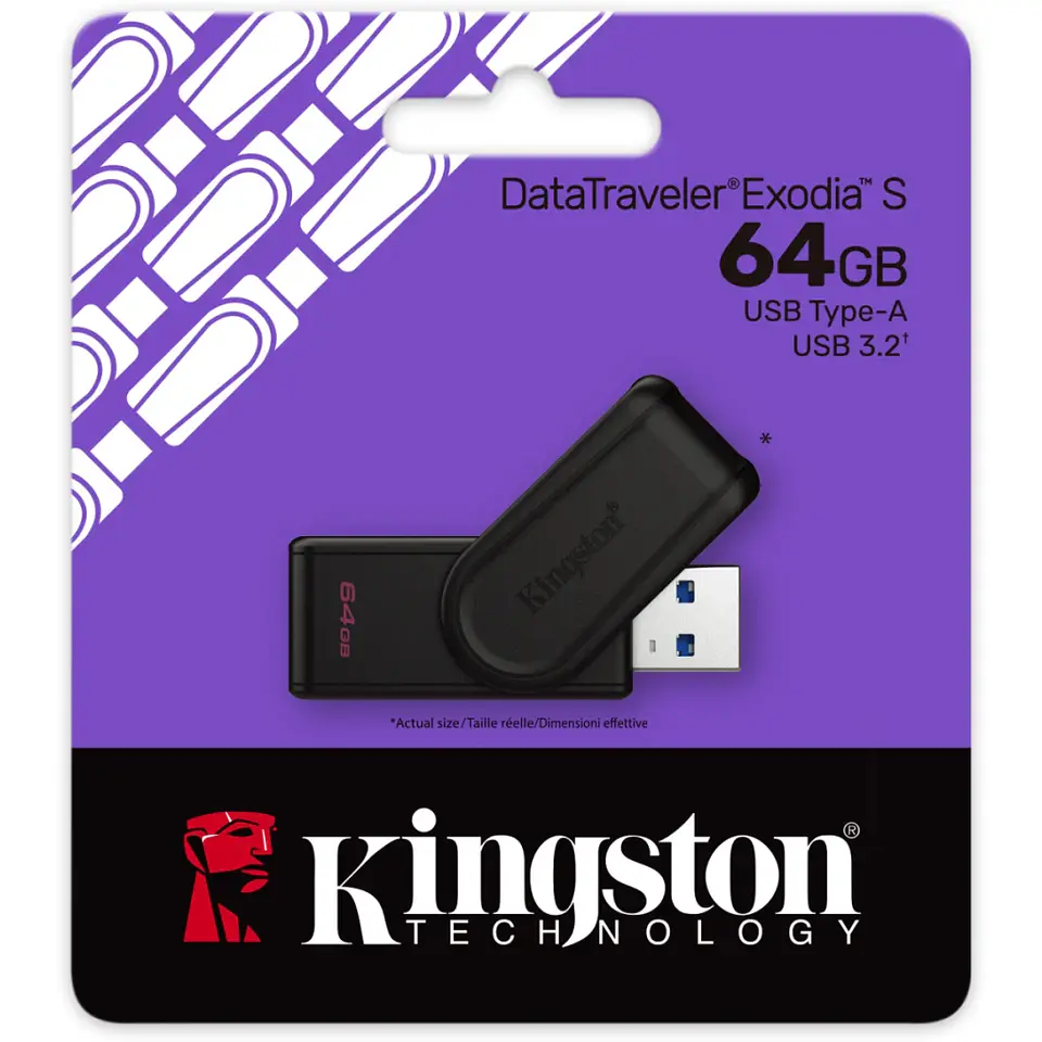 Pendrive 64GB Kingston DataTraveler Exodia S USB 3.2 Gen1 Black 3