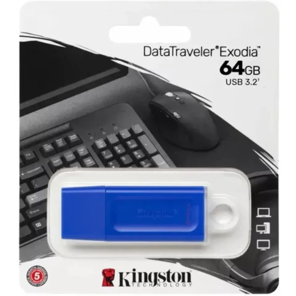 Pendrive 64GB Kingston DataTraveler Exodia USB 3.2 Color Azul 2
