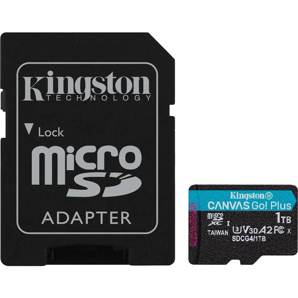 Memoria MicroSDXC 1TB Kingston Canvas Go Plus Cat10 UHS-I U3 V30 A2 Lec200MB/s 1