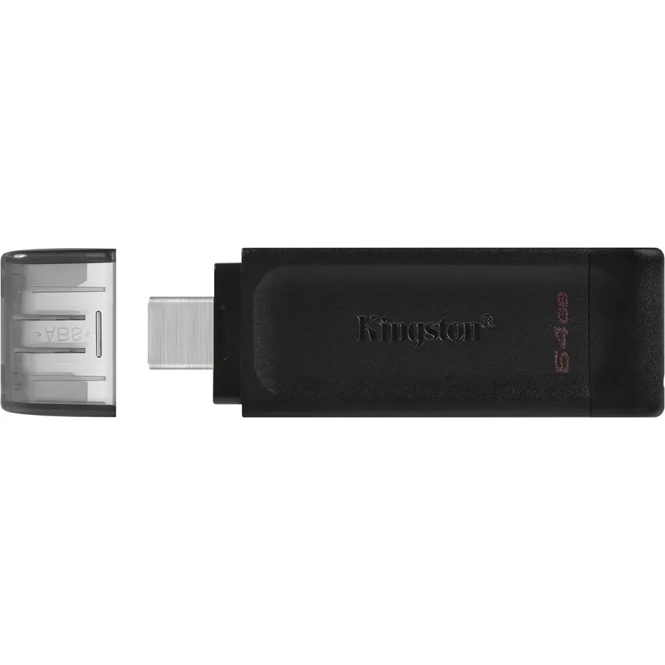 Pendrive 64GB Kingston DataTraveler 70 USB-C Lec 110MB/s Ecs 8MB/s Negro Win/MAC 3