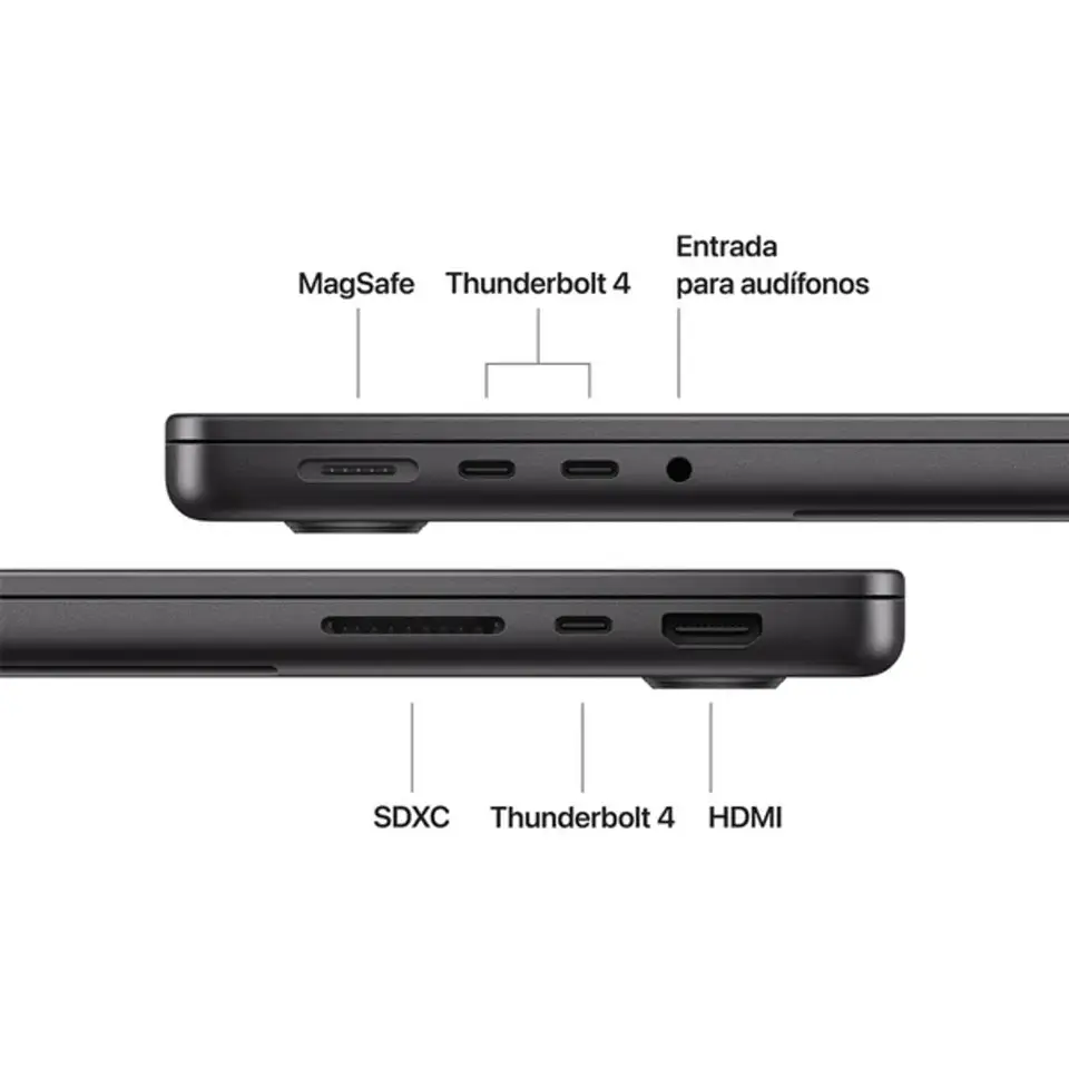 MacBook Pro 14/ M5 10C/ GPU 10C/ 24GB RAM/ 1TB negro espacial 3